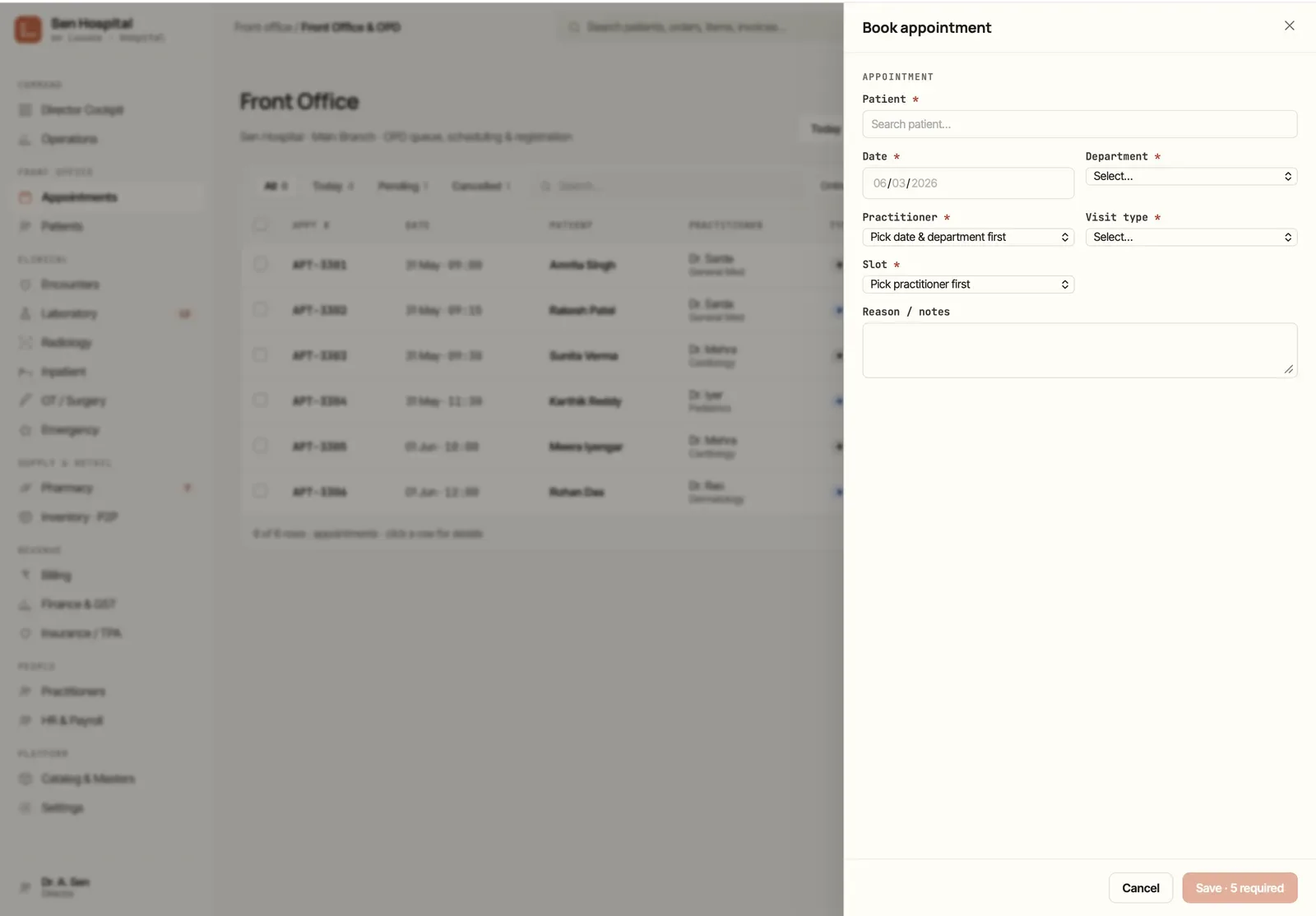 Booking an appointment in Lucoze